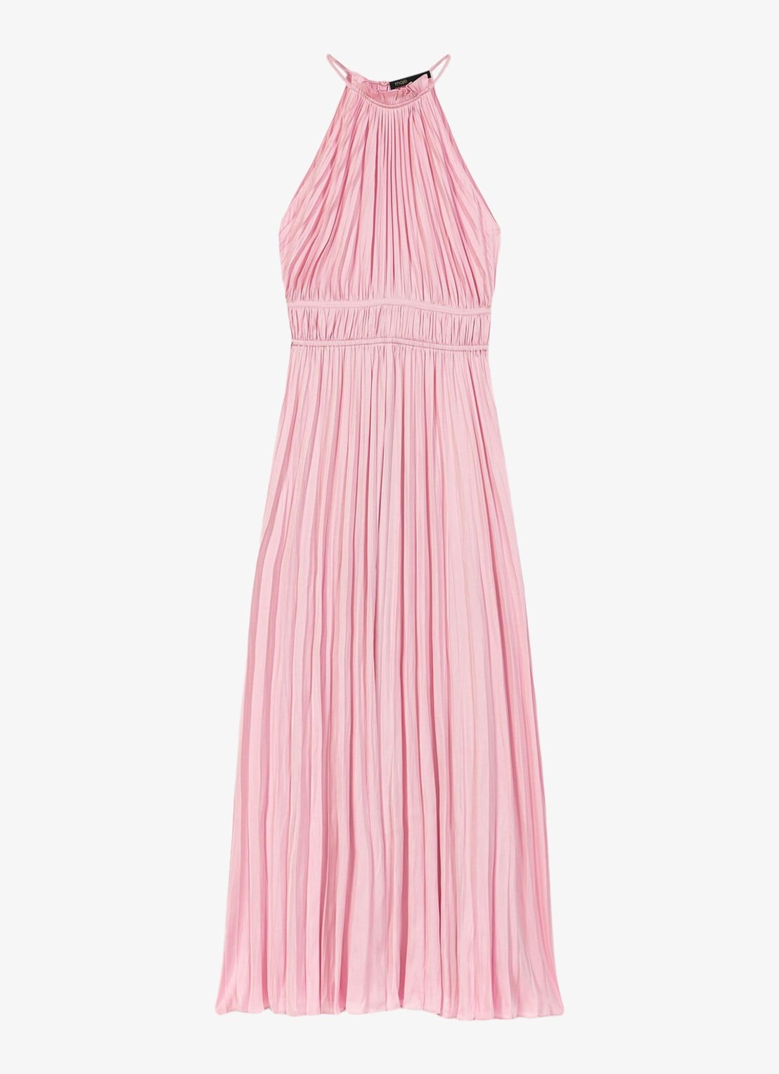 Maje Revilly midi jurk met plooien  - voorkant 2 roze