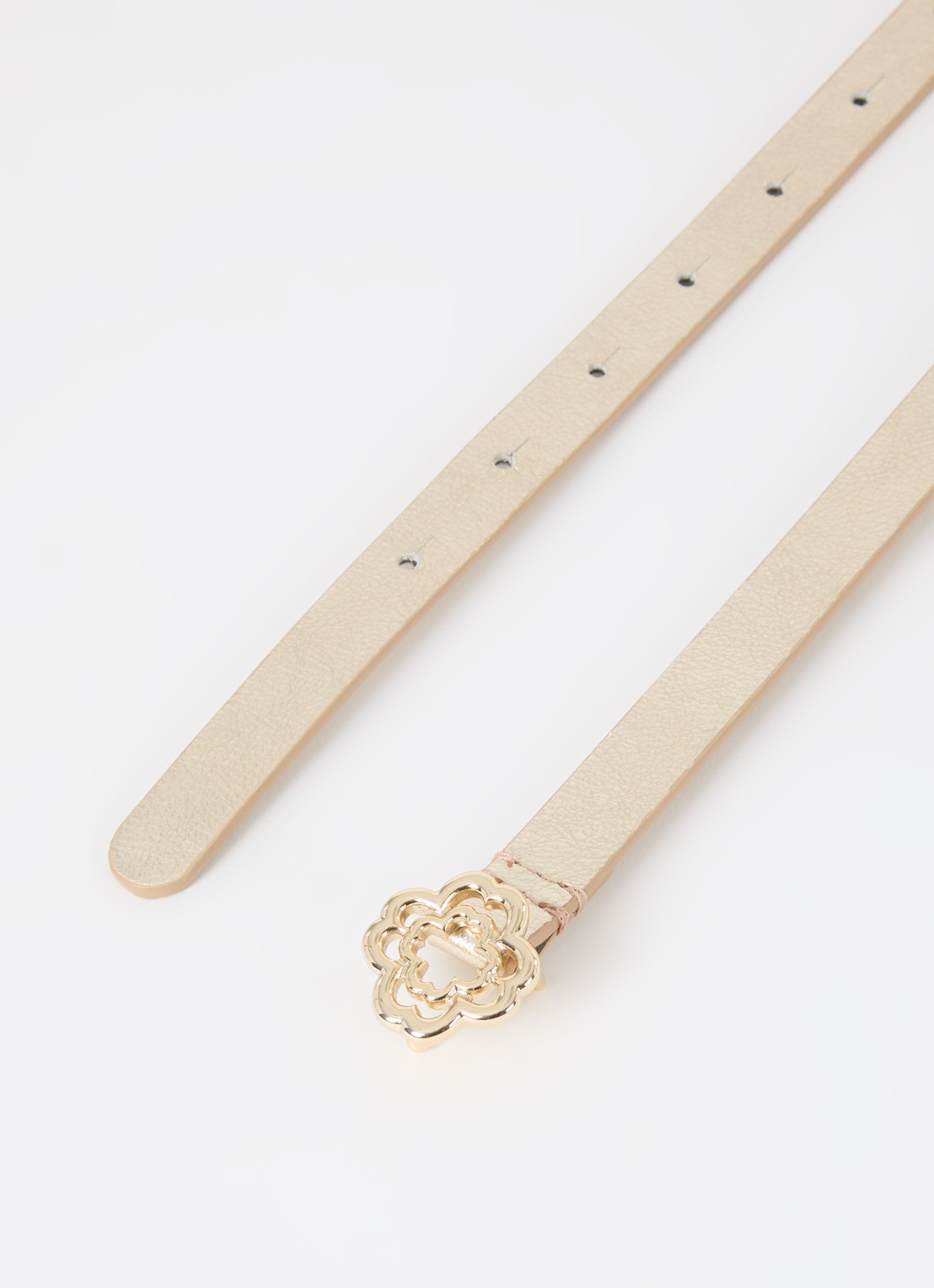 Maje Riem van kalfsleer met metallic finish - detail goud