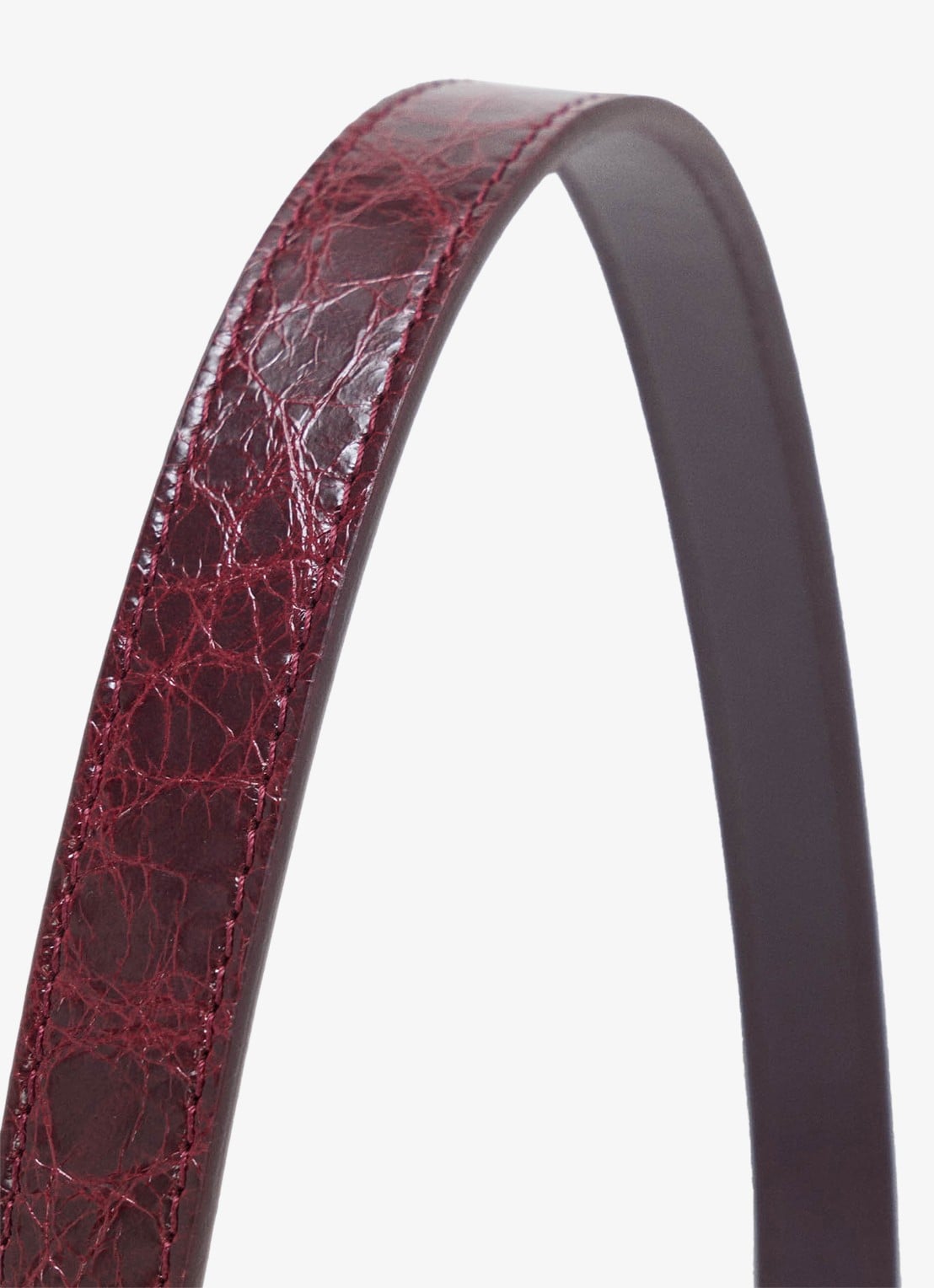 Maje Riem van koeienleer met charm - detail 3 bordeauxrood