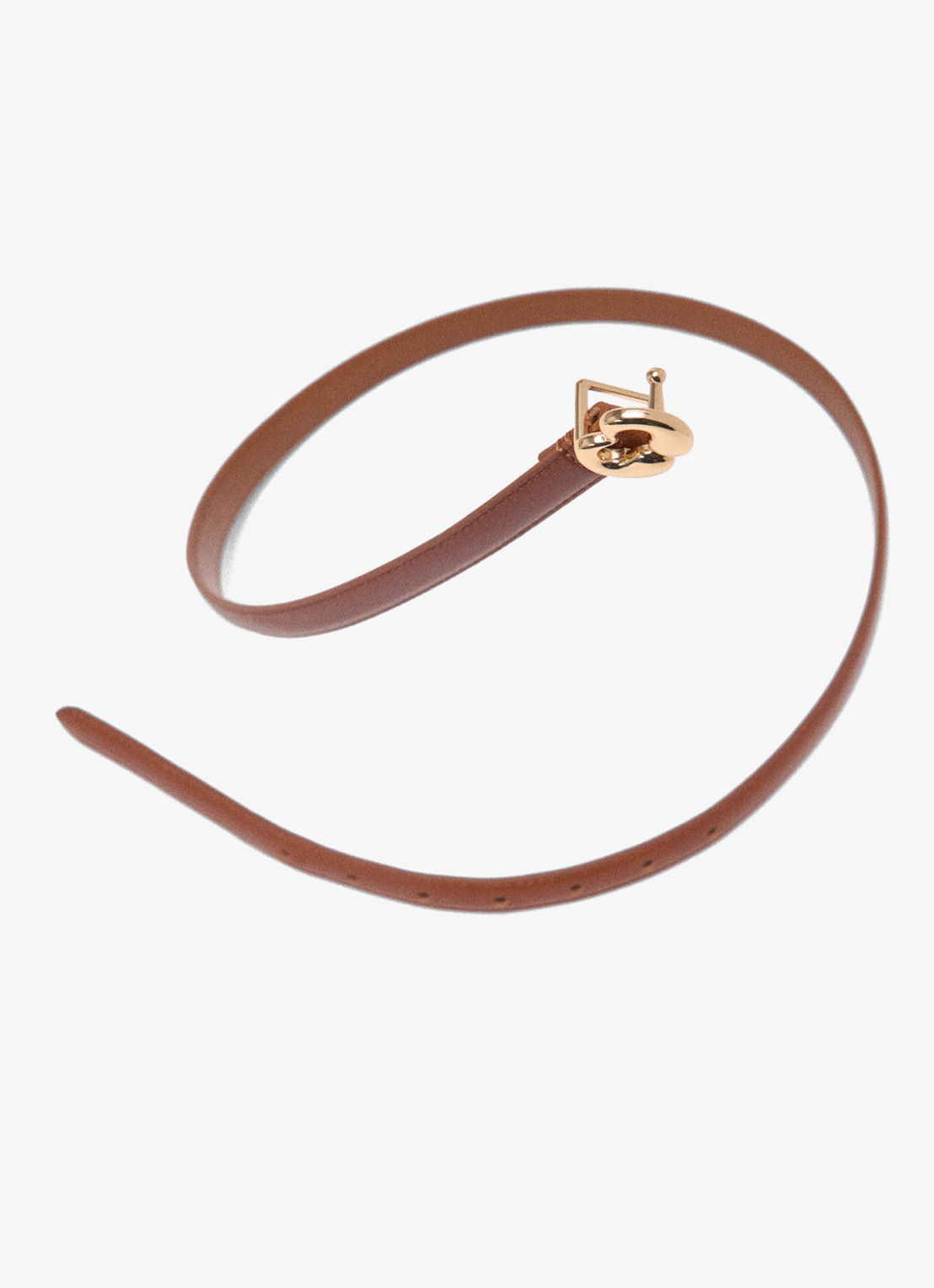 Maje Riem van koeienleer met logo - detail 4 cognac