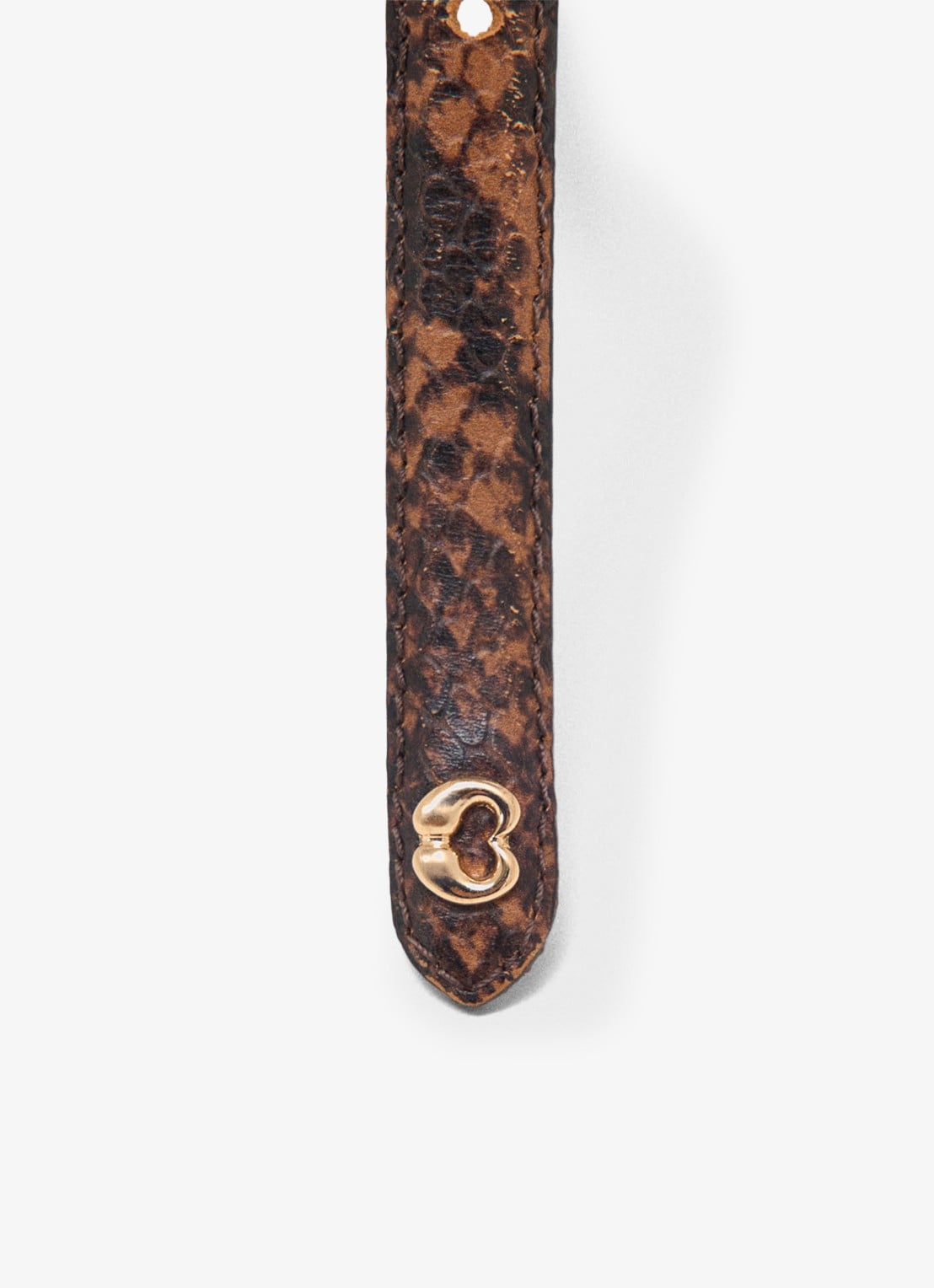 Maje Riem van koeienleer met slangenprint - detail 4 bruin