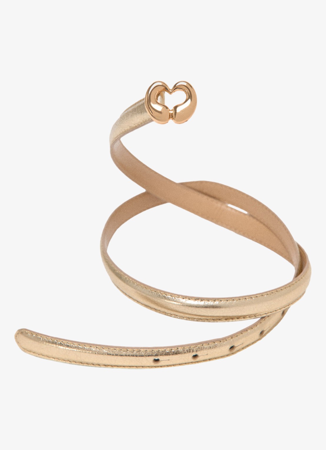 Maje Riem van leer met metallic finish - detail 3 goud