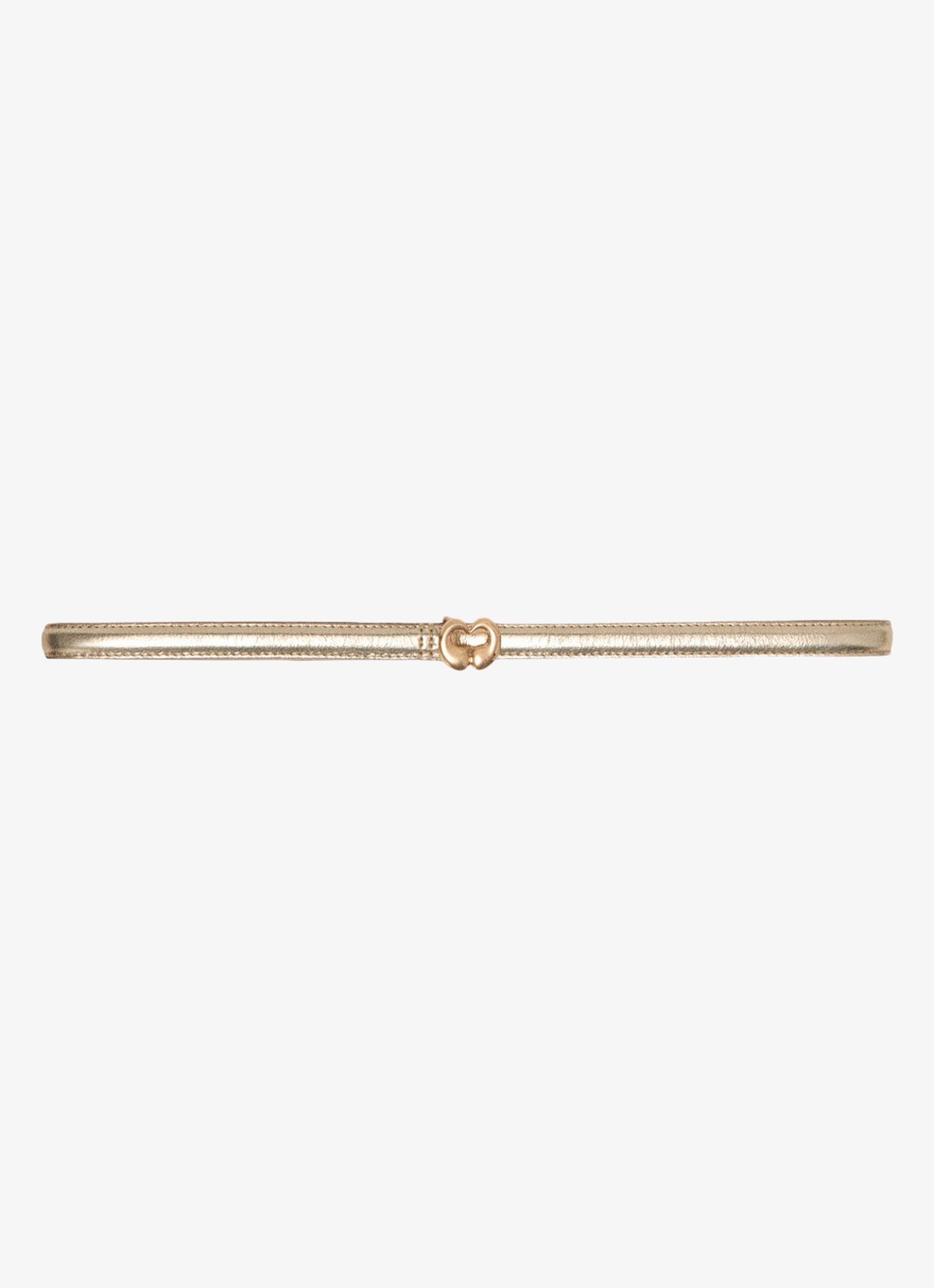 Maje Riem van leer met metallic finish - voorkant goud