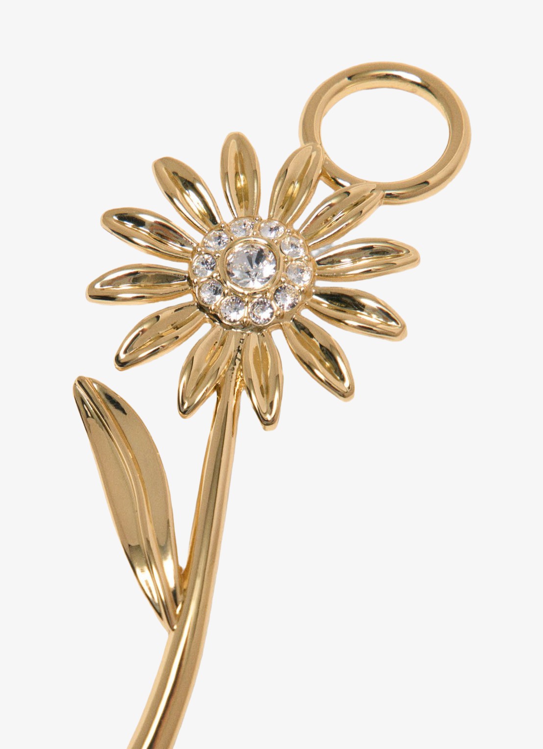 Maje Riem van leer met strass - detail jeans