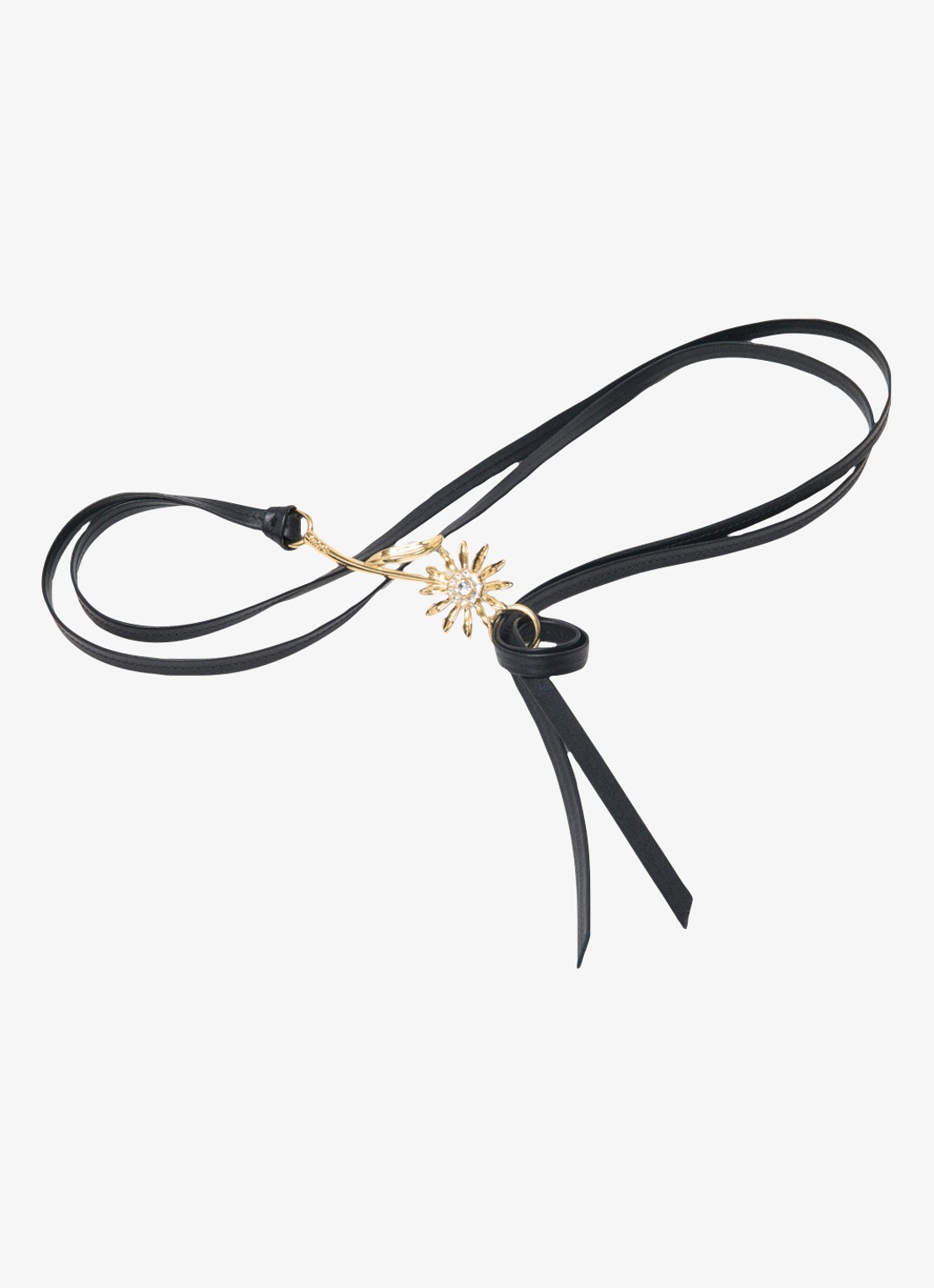Maje Riem van leer met strass - detail 2 jeans