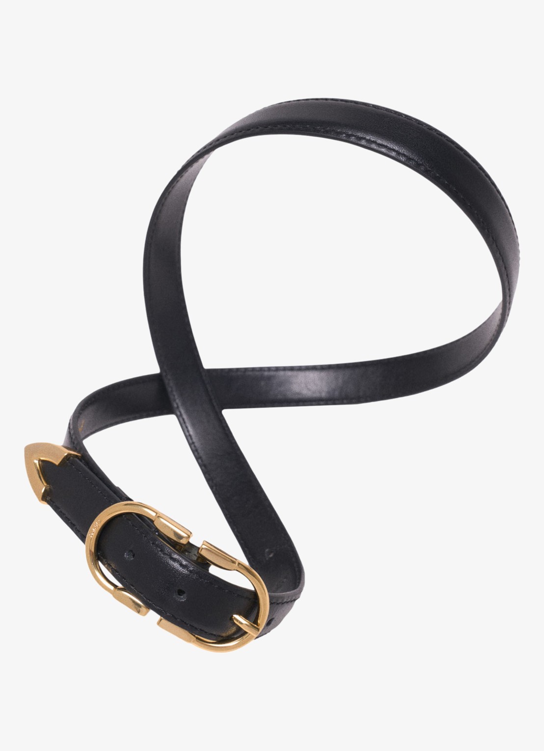 Maje Riem van leer - detail 4 zwart