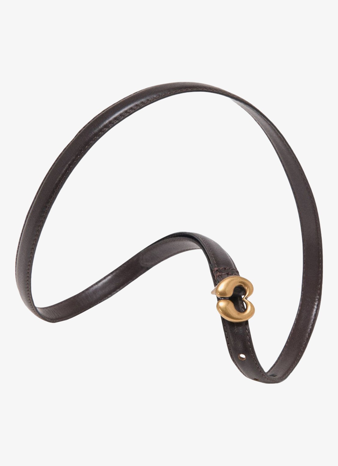 Maje Riem van leer - detail 3 donkerbruin