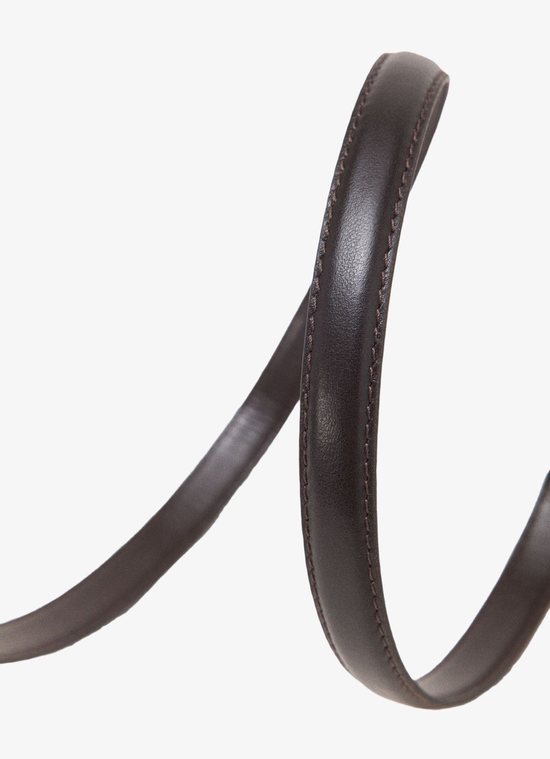 Maje Riem van leer - detail 6 donkerbruin