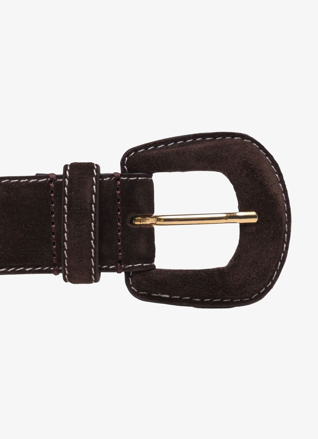 Maje Riem van suède - detail 3 donkerbruin