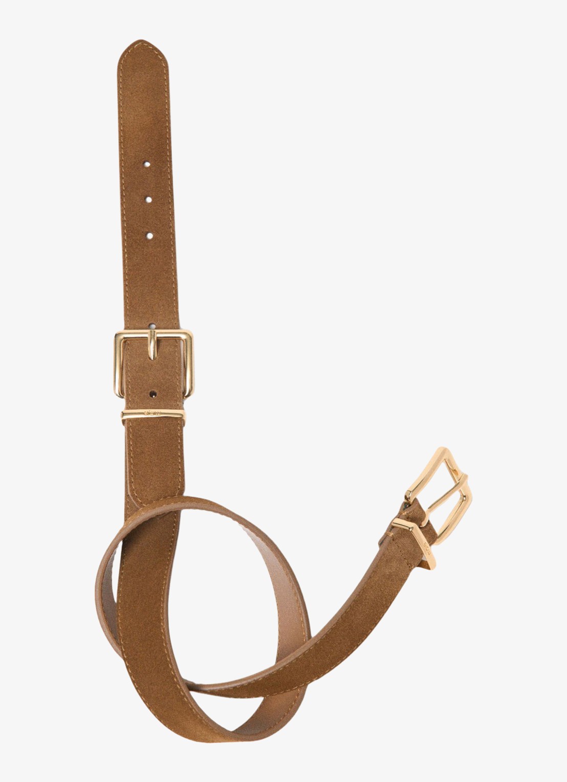 Maje Riem van suède - detail 2 camel