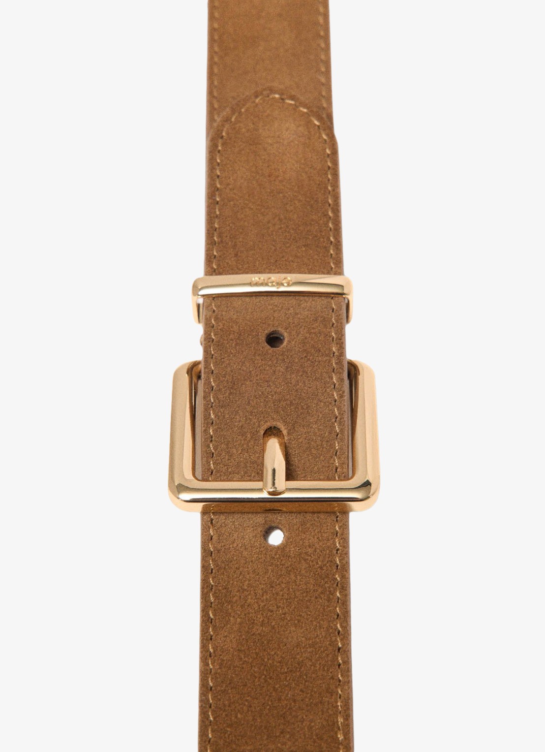 Maje Riem van suède - detail 3 camel