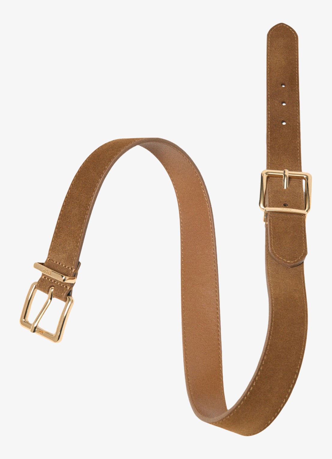 Maje Riem van suède - detail 4 camel