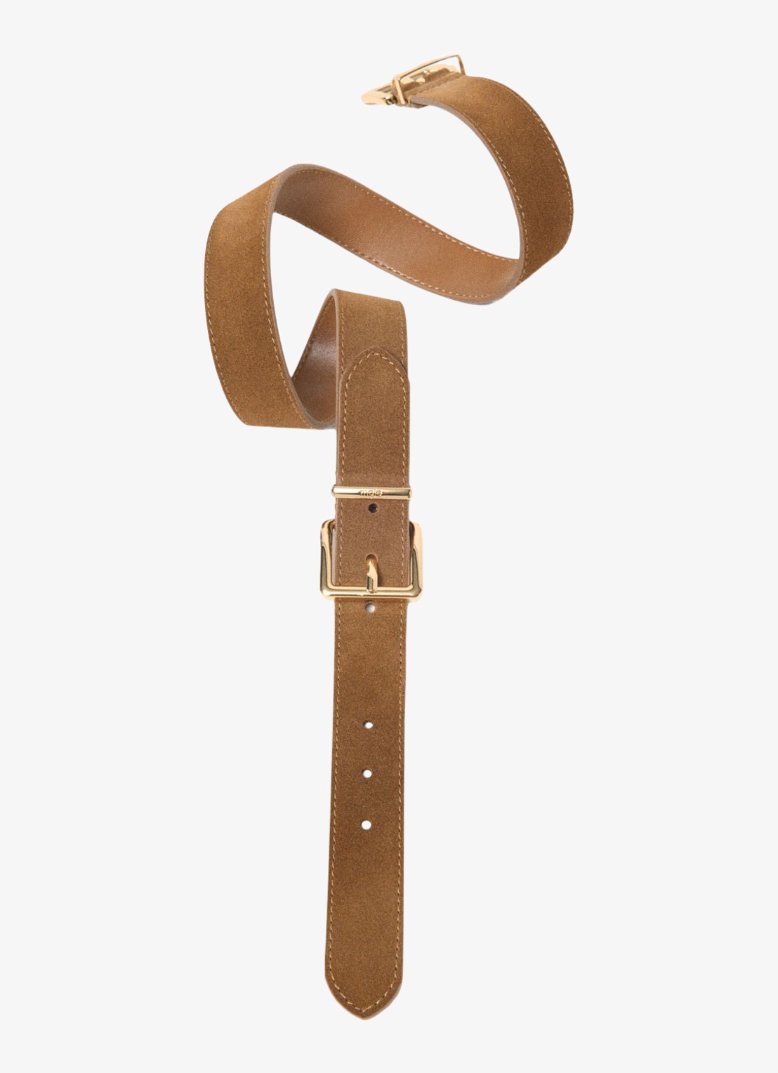 Maje Riem van suède - detail 5 camel