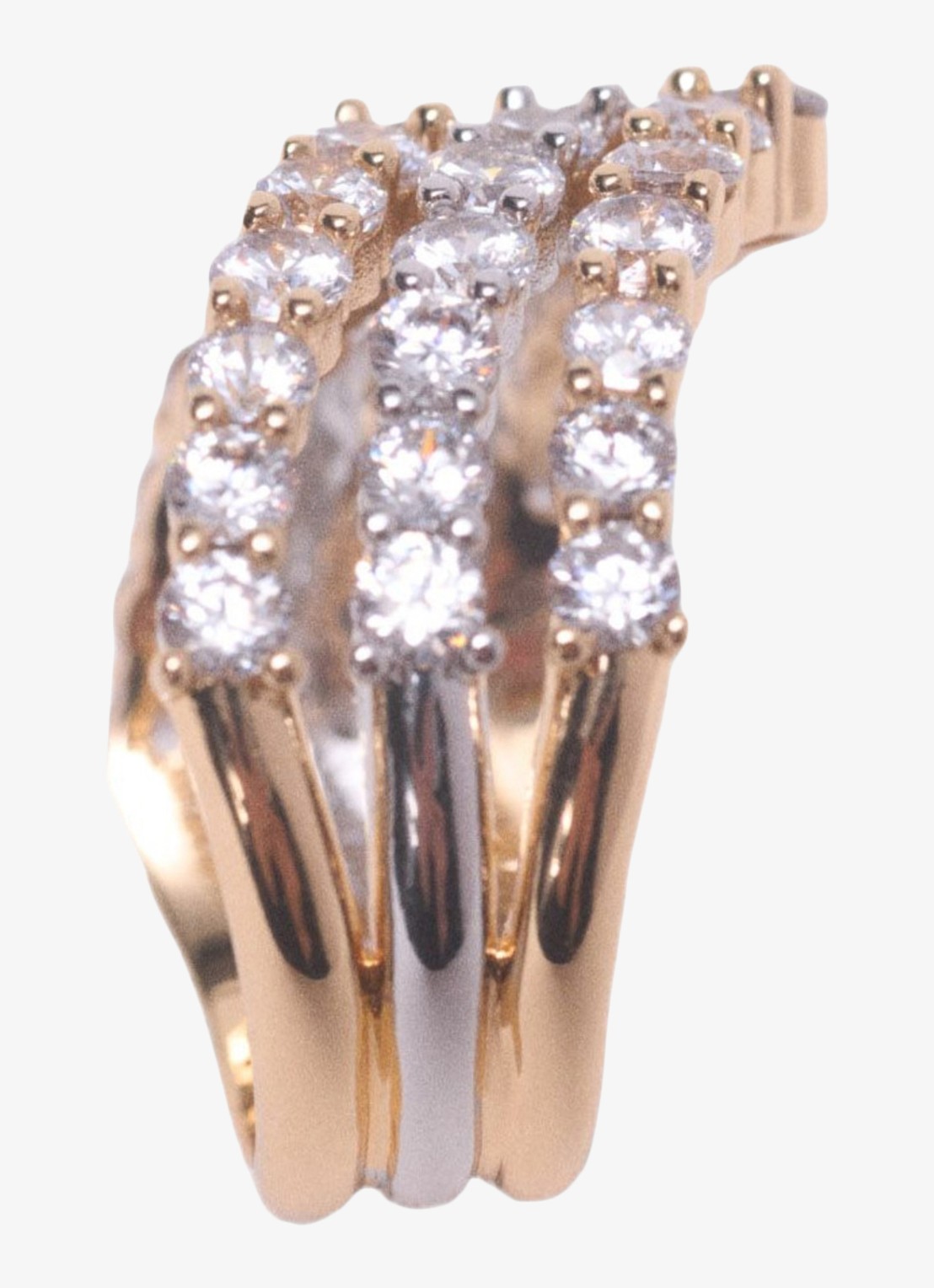 Maje Ring met zirkonia - detail goud