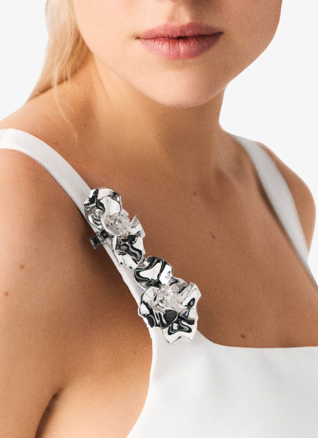 Maje Ripalace mini jurk met bloem detail - detail 6 wit