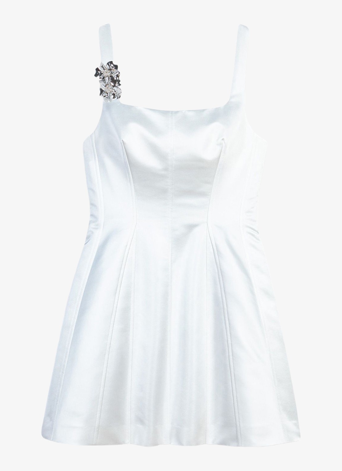 Maje Ripalace mini jurk met bloem detail - voorkant 7 wit