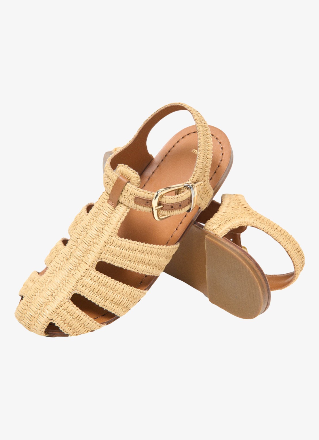 Maje Sandaal met gevlochten detail - detail beige