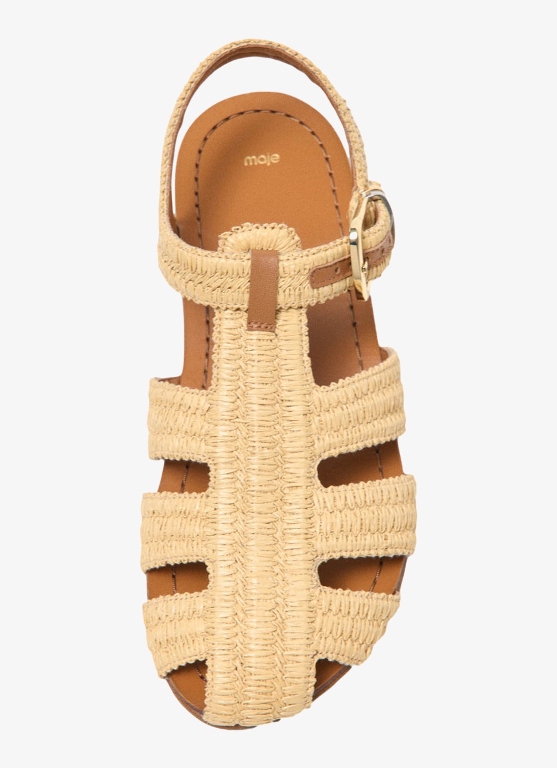 Maje Sandaal met gevlochten detail - detail 5 beige