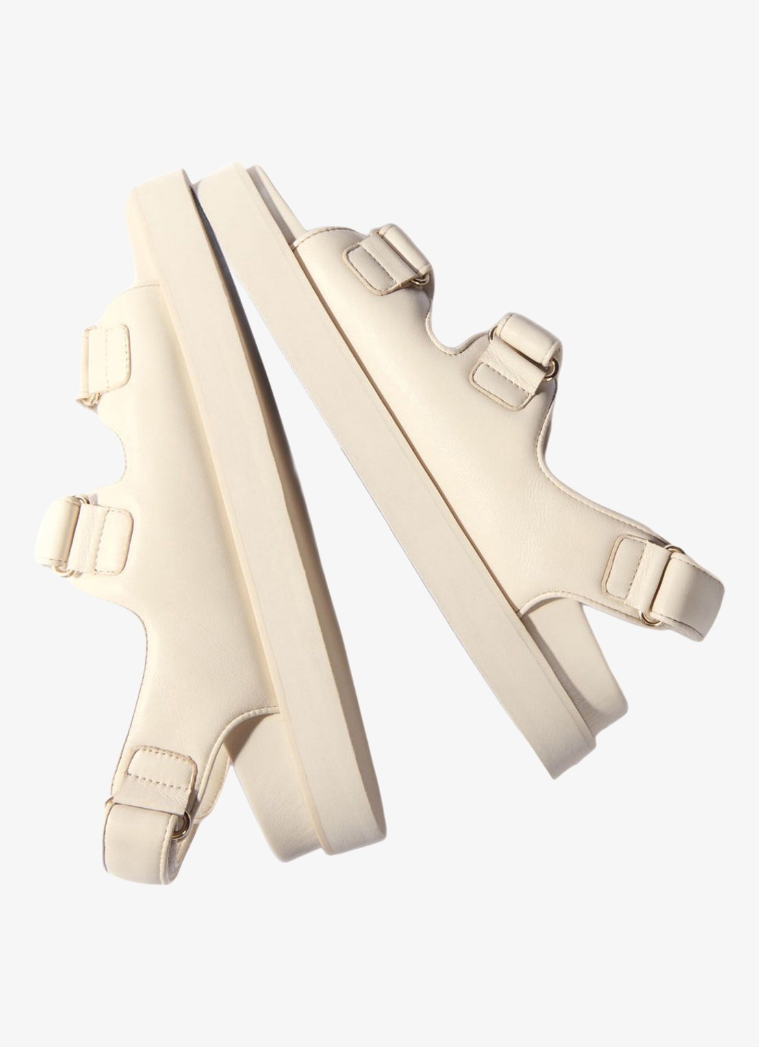 Maje  Sandaal van leer - detail 4 beige
