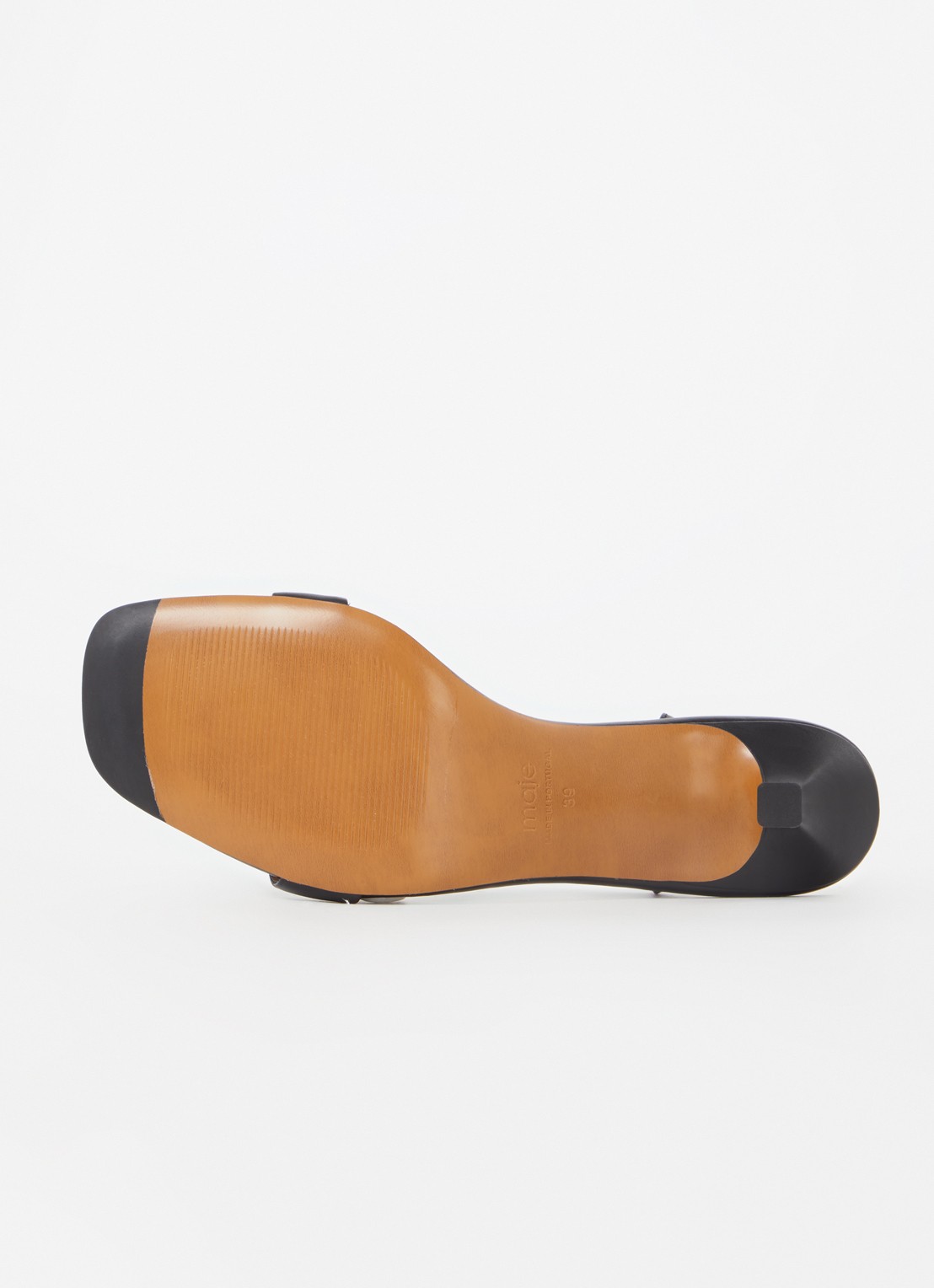 Maje Sandalette van leer - detail 4 zwart