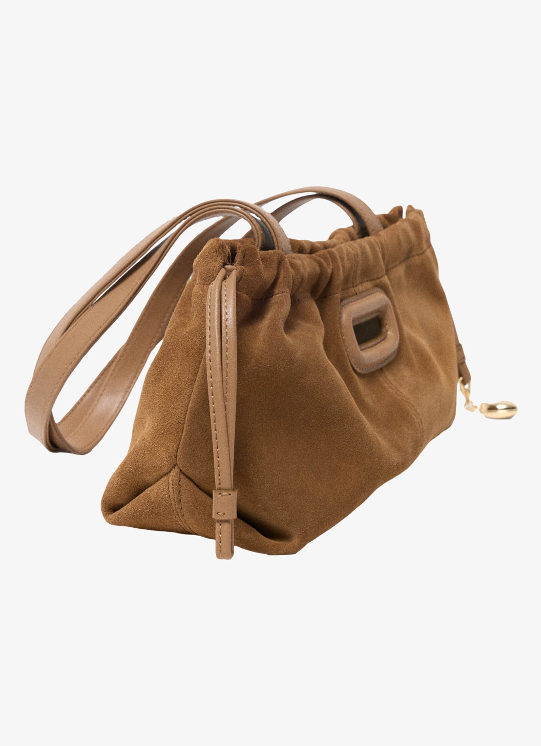 Maje Schoudertas met hanger - detail 3 camel