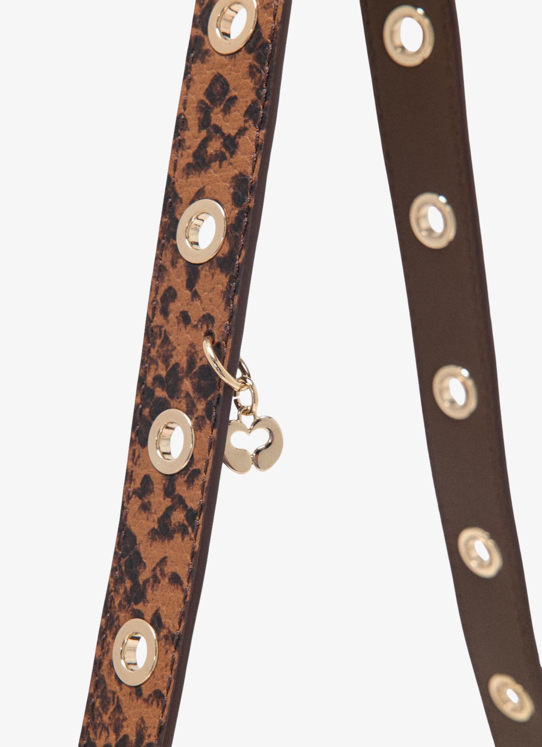 Maje Schoudertas met slangenprint - detail 2 bruin