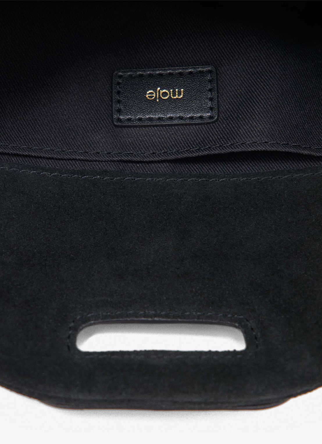 Maje Schoudertas van leer - detail 5 jeans