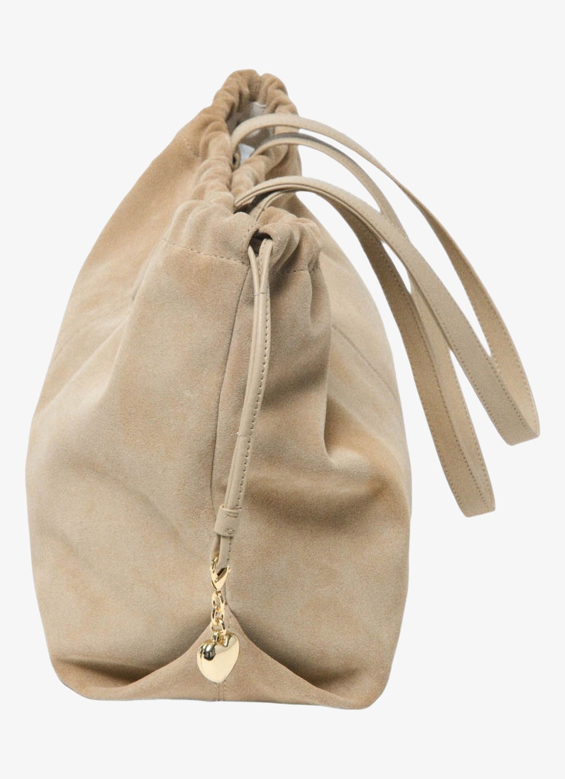 Maje Schoudertas van suède - detail 4 beige