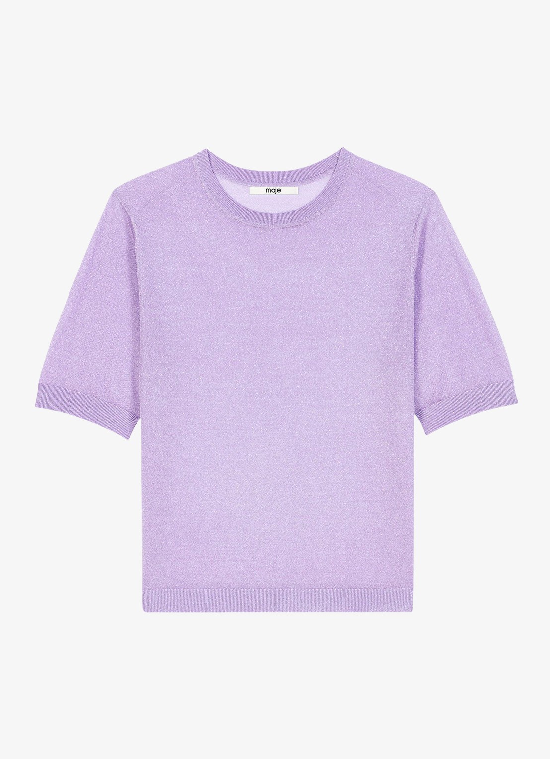 Maje Semi-transparante top met lurex - detail 2 paars