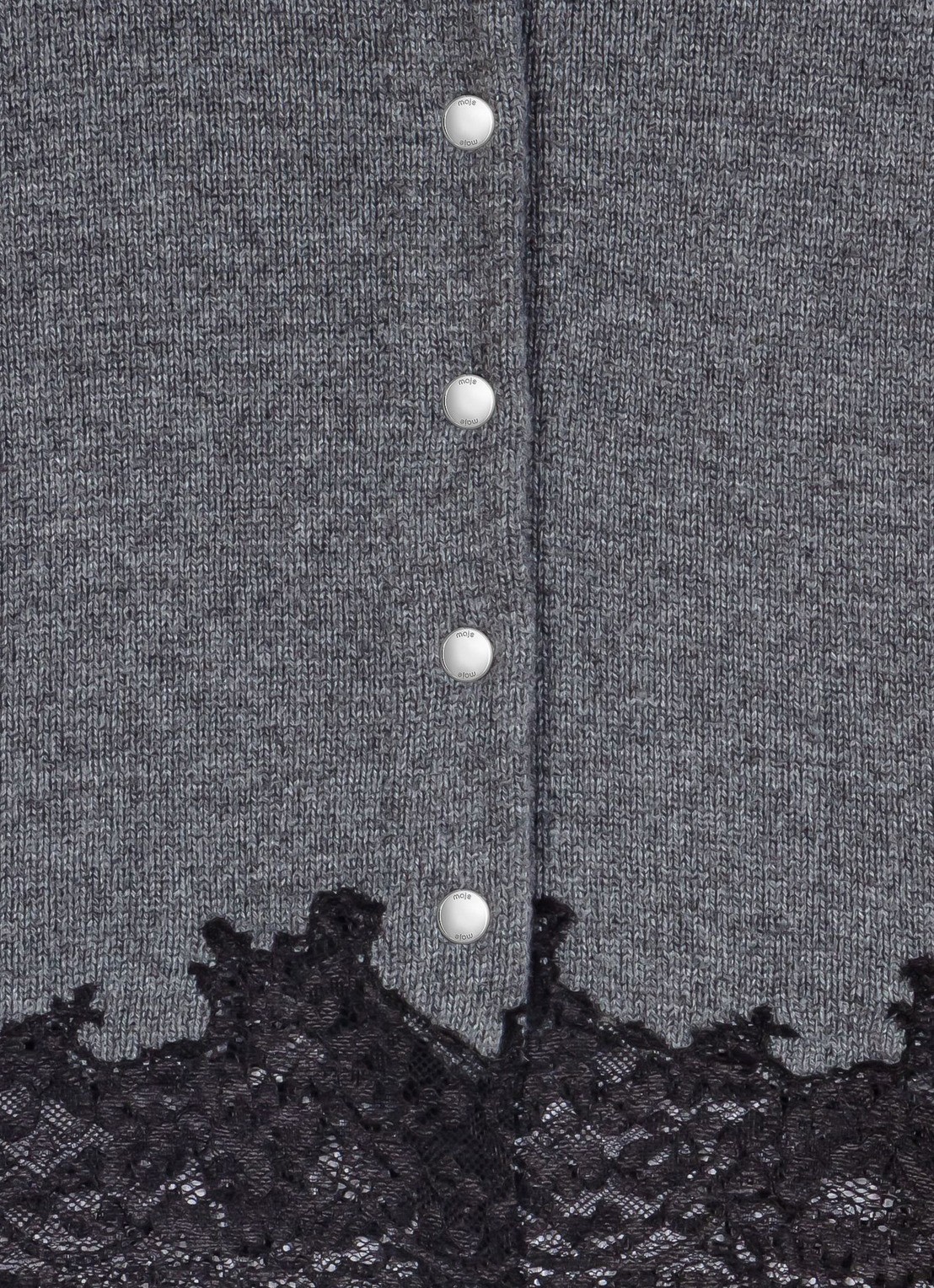 Maje Set van top en vest van wol - detail 2 grijsmele