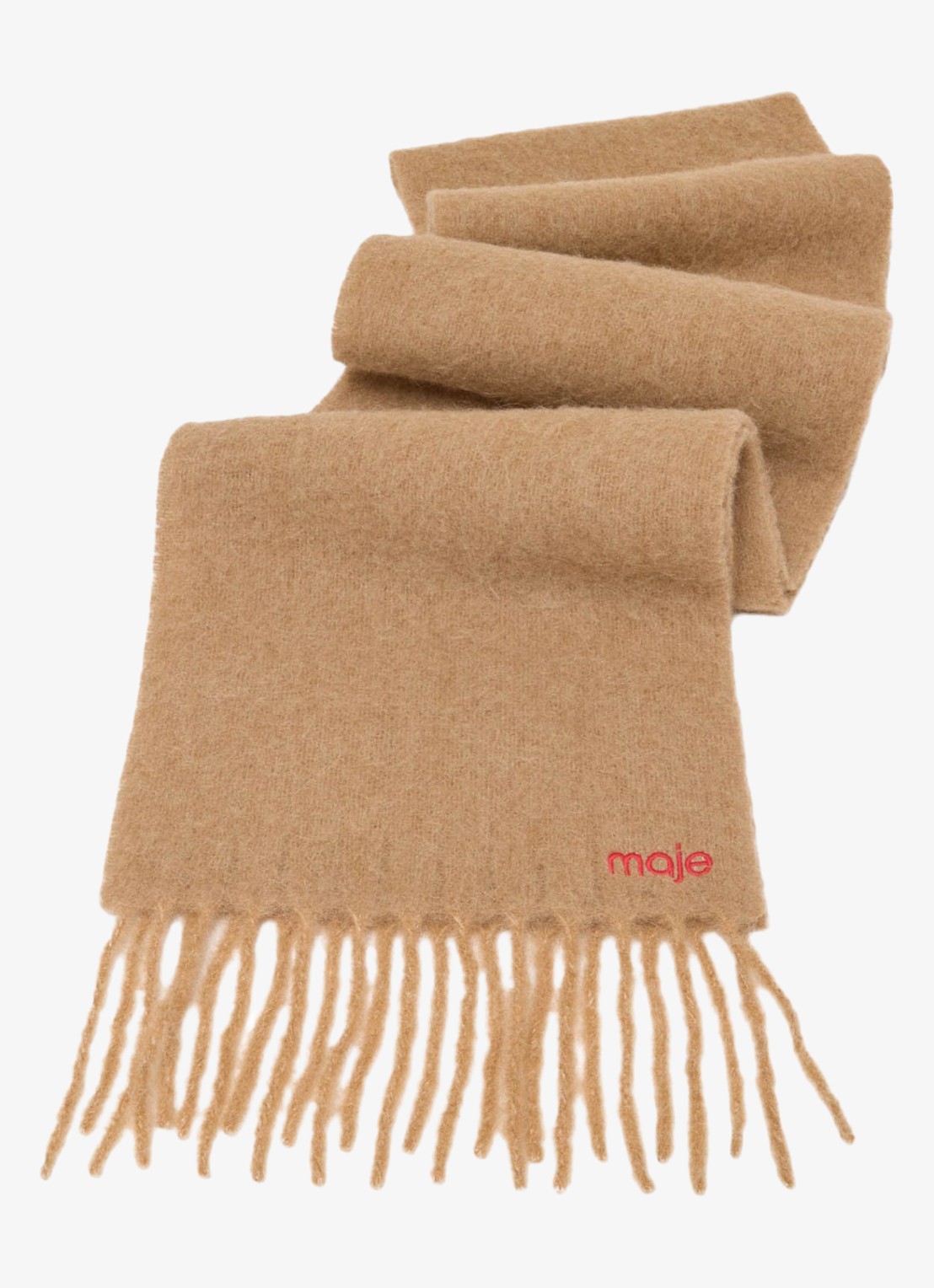 Maje Sjaal in alpaca wolblend  - detail camel