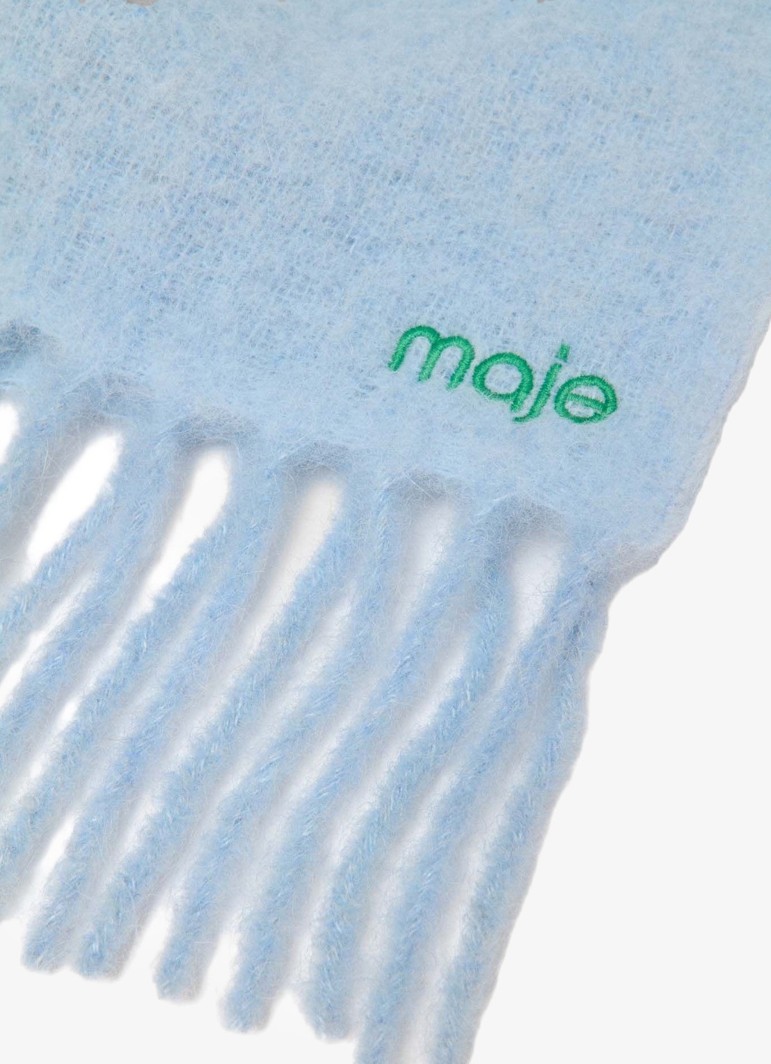 Maje Sjaal in alpaca wolblend  - detail lichtblauw