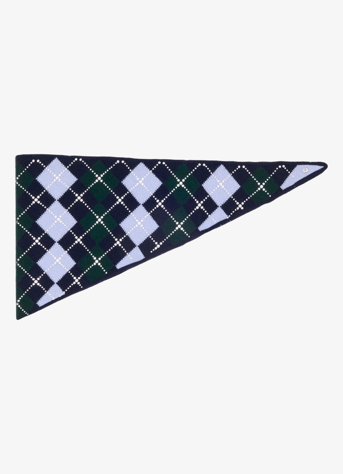 Maje Sjaal van wol met ruitdessin - voorkant donkerblauw