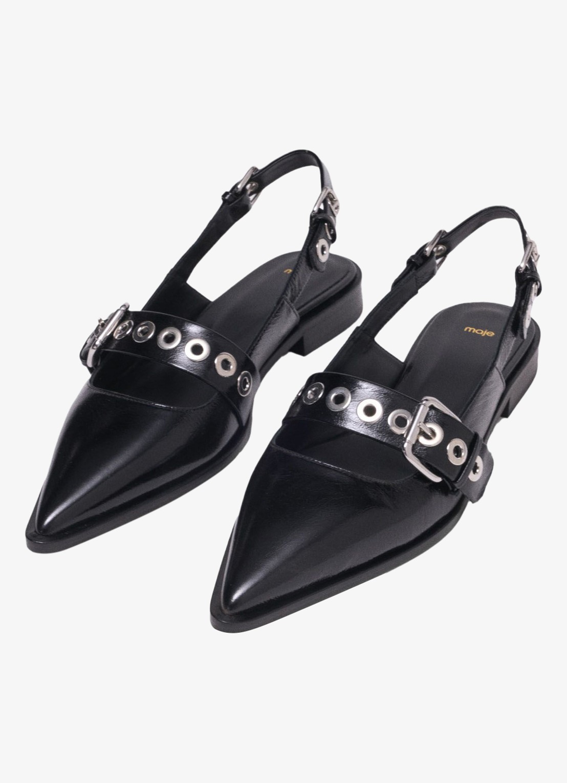 Maje Slingback van leer - achterkant 3 jeans