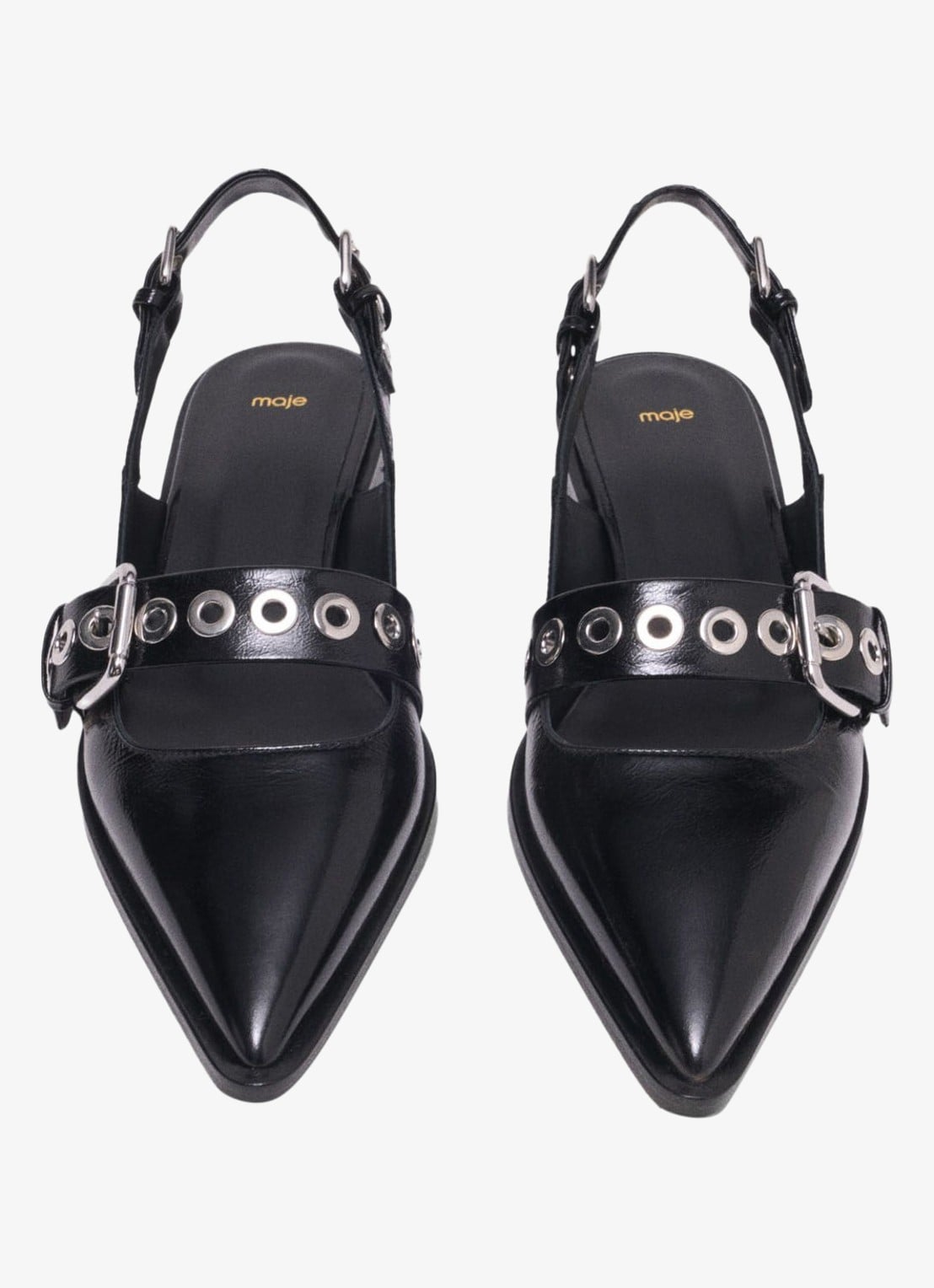 Maje Slingback van leer - detail 5 jeans