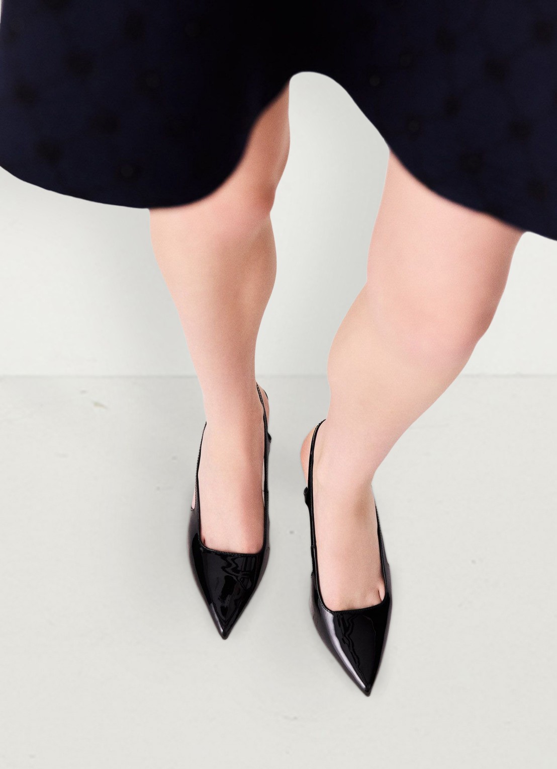 Maje Slingback van leer - detail 7 zwart