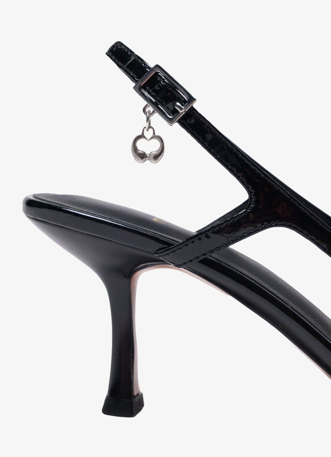 Maje Slingback van leer - detail 8 zwart