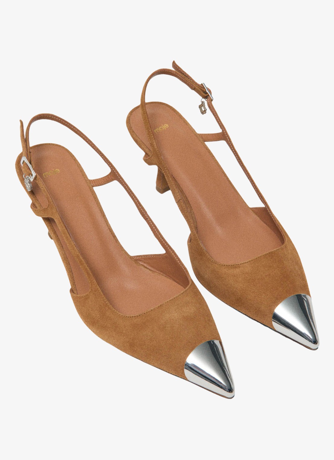 Maje Slingback van suède  - detail 3 camel