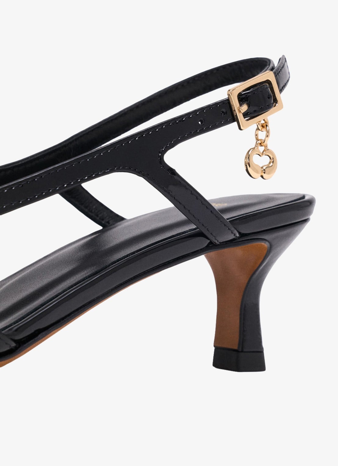 Maje Slingbacks van leer met mesh details - detail 4 jeans