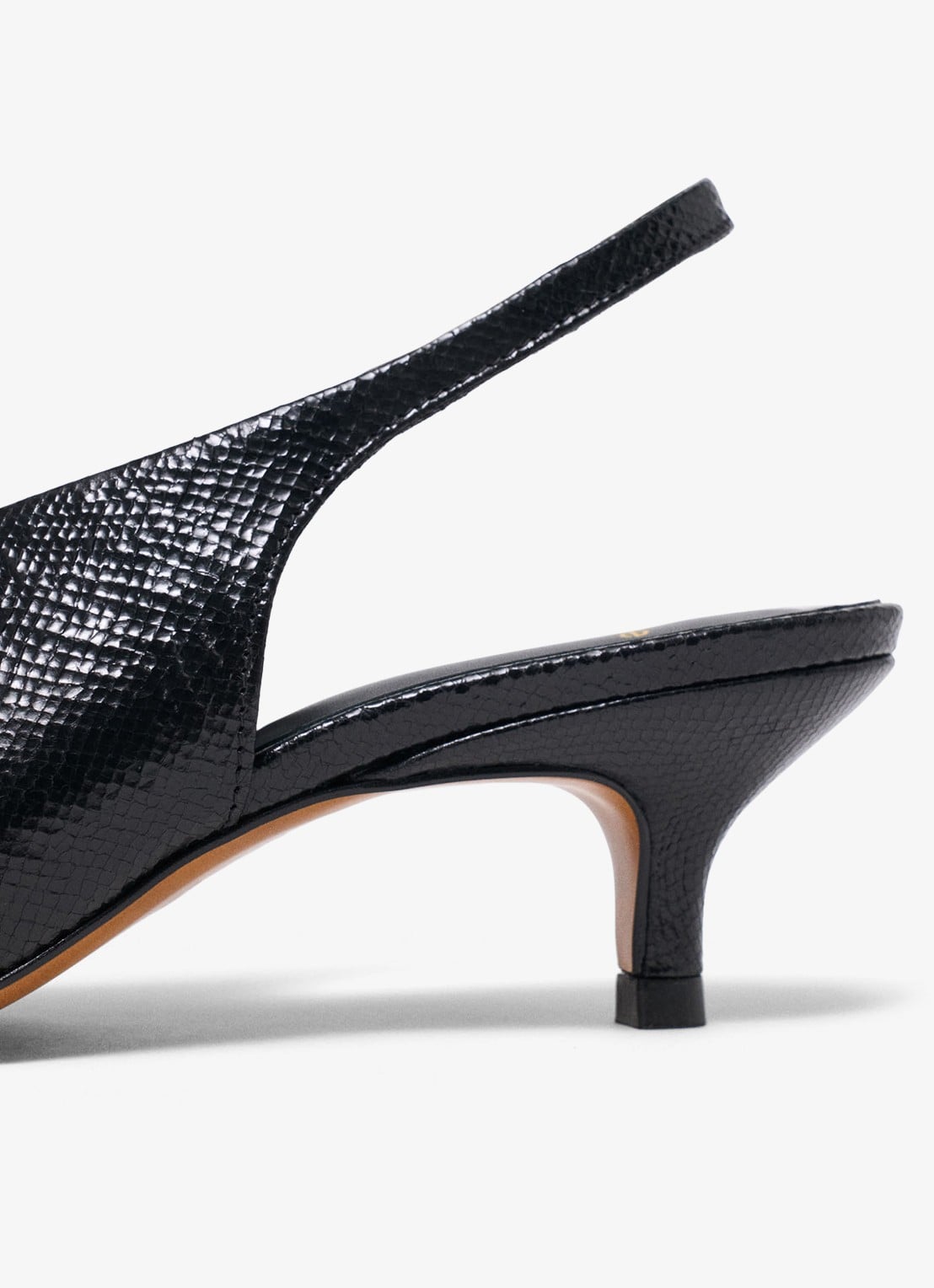 Maje Slingbacks van leer - detail 7 zwart