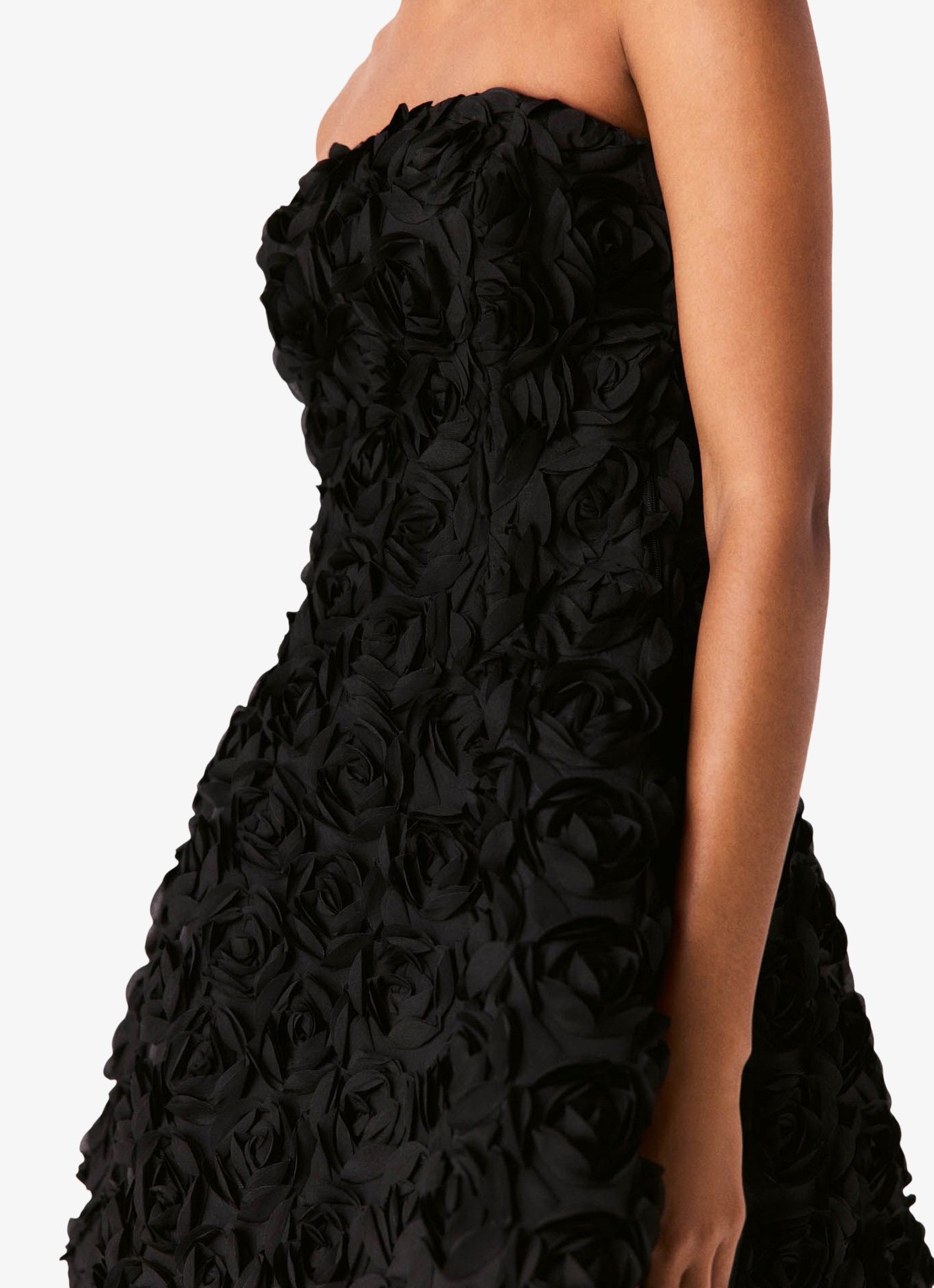 Maje Strapless mini jurk met plooien - detail 4 jeans