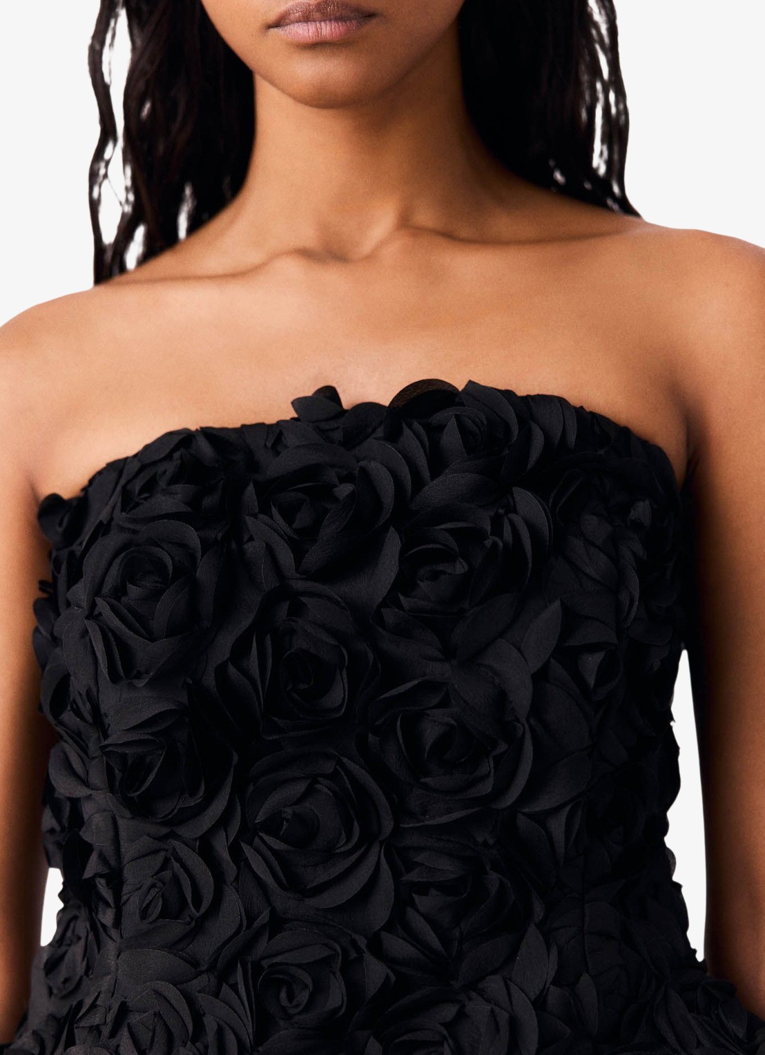 Maje Strapless top met 3D print - detail 6 jeans