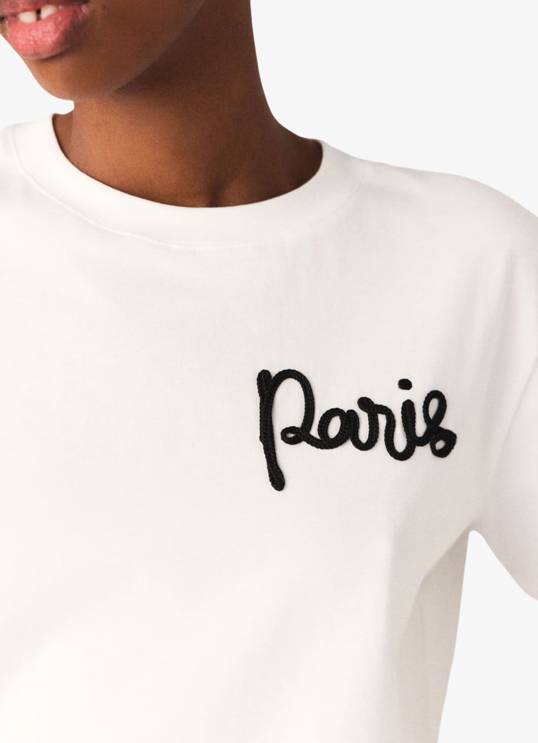 Maje T-shirt met borduring - detail 5 wit