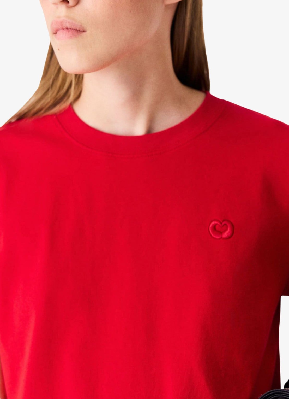 Maje T-shirt met borduring - detail 7 steenrood