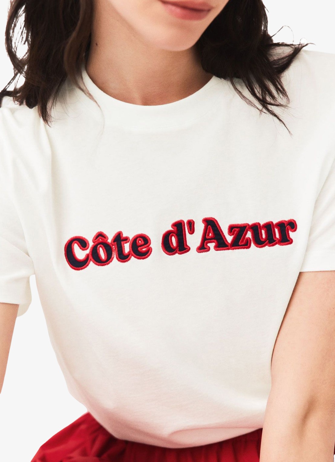 Maje T-shirt met borduring - detail 7 wit