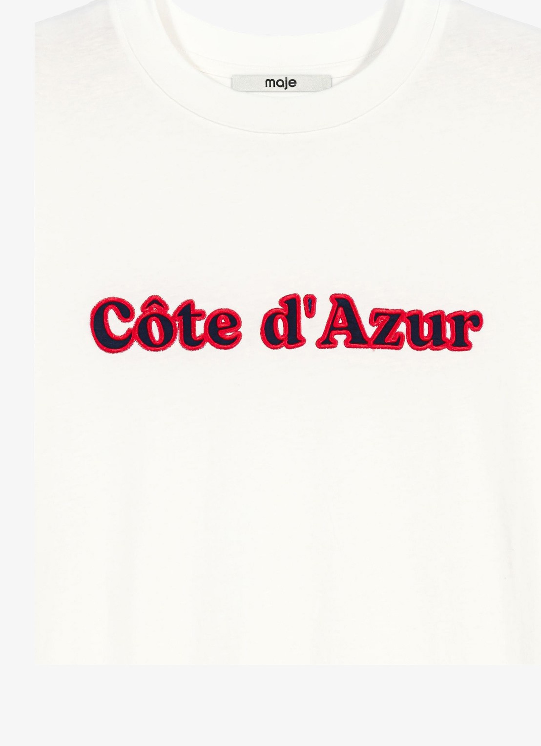 Maje T-shirt met borduring - detail 8 wit