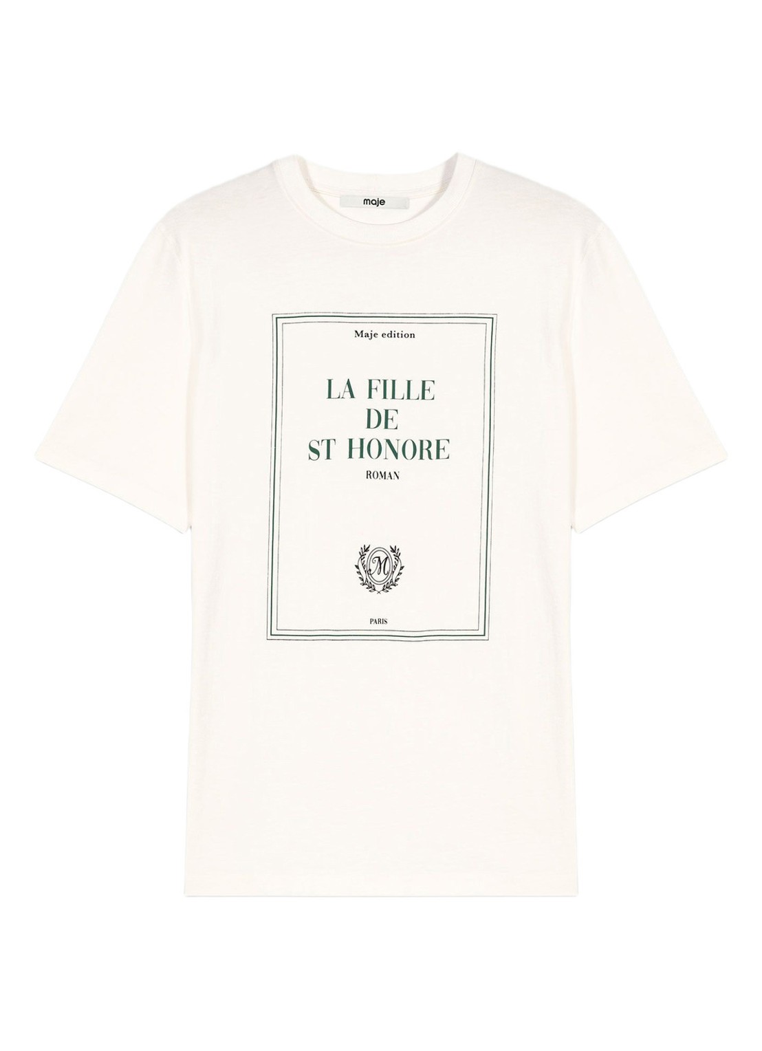 Maje T-shirt met print - voorkant wit