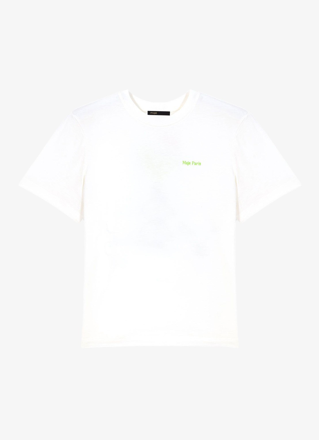 Maje Timocktaila T-shirt met logo- en backprint - voorkant wit