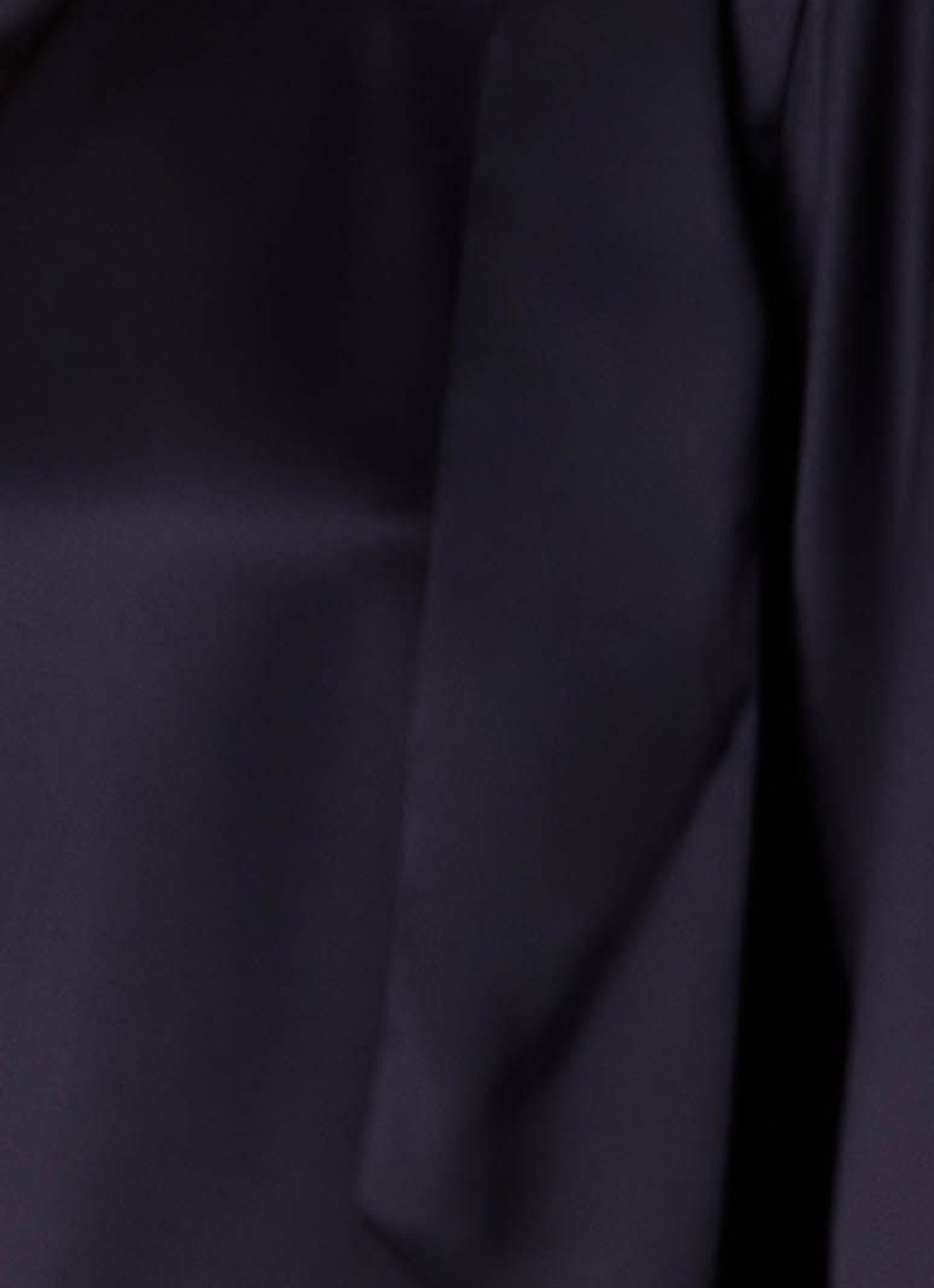 Maje Tuniek van satijn met sjaalkraag - detail 5 donkerblauw