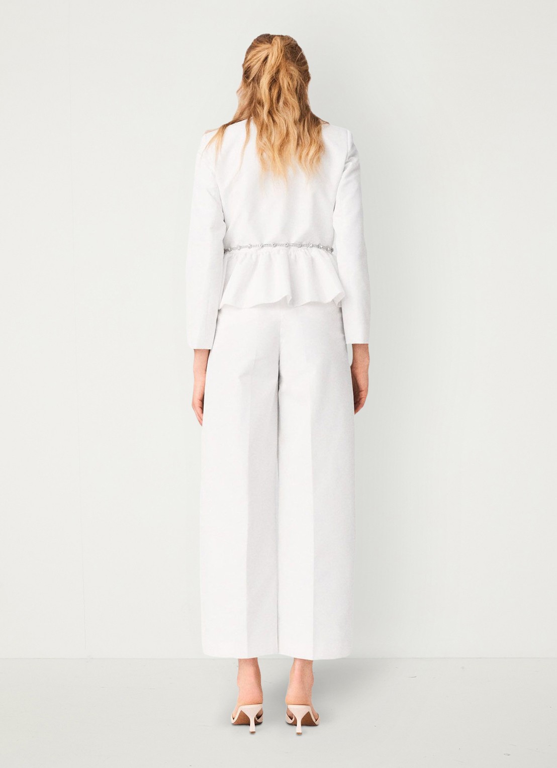 Maje Vipalace blazer met peplum  - achterkant 7 wit